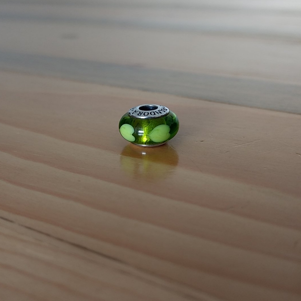 Pandora Green heart charm